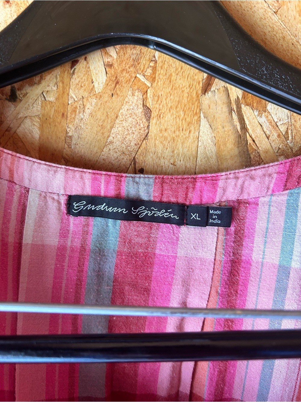 Gudrun Sjoden Pink Plaid Scoop-Neck Tunic Dress - Picture 3 of 10